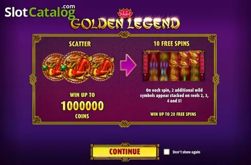 Скрин2. Golden Legend (Play'n Go) слот
