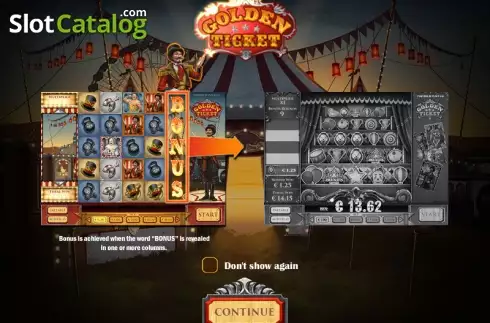 Скрин2. Golden Ticket (Play'n Go) слот