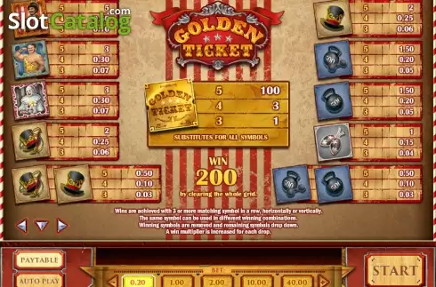 Скрин6. Golden Ticket (Play'n Go) слот
