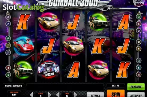 Скрин2. Gumball 3000 слот