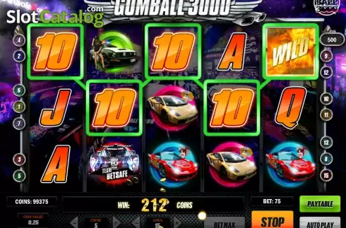 Скрин3. Gumball 3000 слот