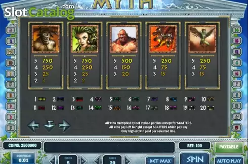Скрин5. Myth слот