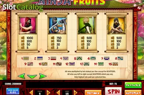 Скрин6. Ninja Fruits слот