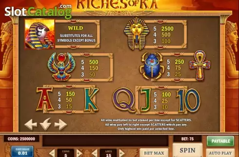 Скрин5. Riches of Ra Slot слот
