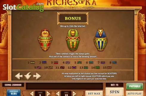 Скрин7. Riches of Ra Slot слот