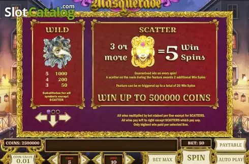 Скрин8. Royal Masquerade (Play'n Go) слот