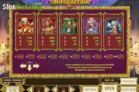 Скрин9. Royal Masquerade (Play'n Go) слот