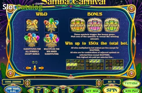 Скрин6. Samba Carnival слот