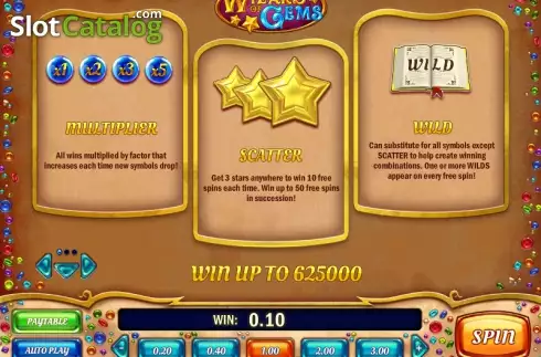 Скрин5. Wizard of Gems слот