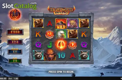 Скрин2. Beasts of Fire Inferno слот