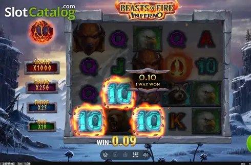 Скрин3. Beasts of Fire Inferno слот