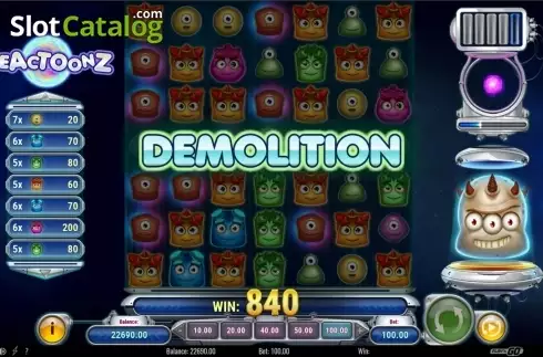 Скрин6. Reactoonz слот