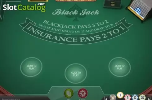 Скрин2. European Blackjack MH (Play'n Go) слот
