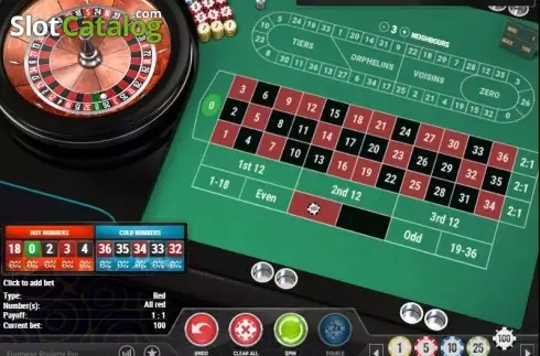Скрин3. European Roulette Pro (Play'n Go) слот