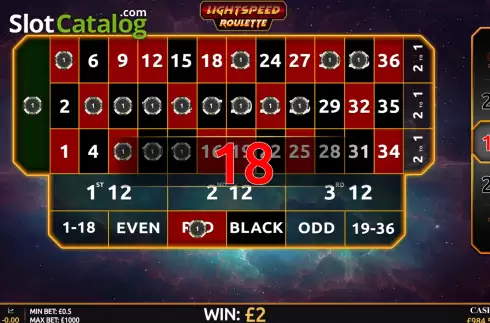 Скрин3. Lightspeed Roulette слот