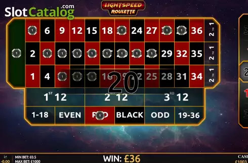 Скрин4. Lightspeed Roulette слот