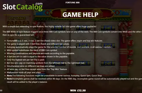 Скрин8. Fortune 888 слот