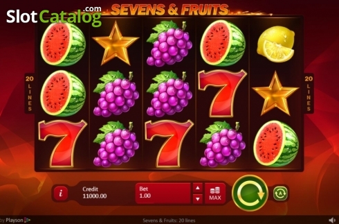 Скрин2. Sevens Fruits: 20 lines слот