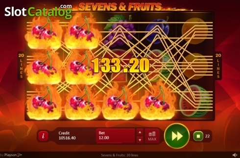 Скрин4. Sevens Fruits: 20 lines слот