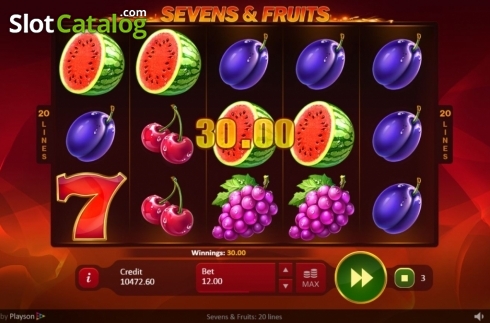Скрин5. Sevens Fruits: 20 lines слот