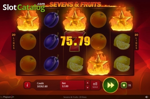 Скрин6. Sevens Fruits: 20 lines слот