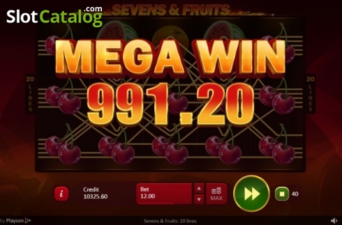 Скрин7. Sevens Fruits: 20 lines слот