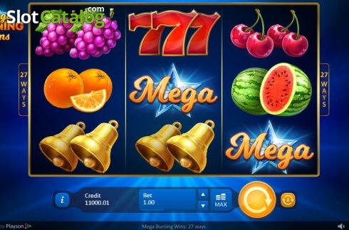 Скрин2. Mega Burning Wins 27 ways слот