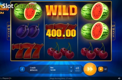 Скрин5. Mega Burning Wins 27 ways слот