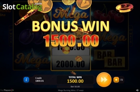 Скрин8. Mega Burning Wins 27 ways слот