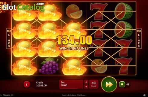 Скрин4. Fruits Jokers: 100 lines слот