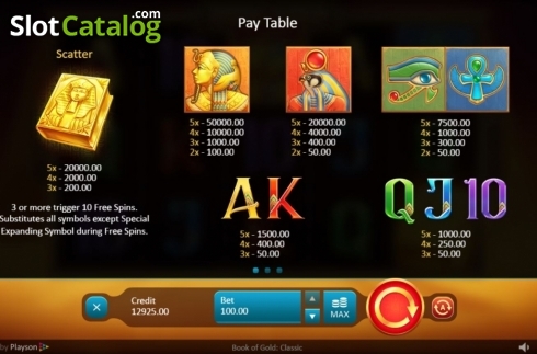 Скрин9. Book of Gold: Classic слот
