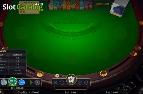 Скрин2. BlackJack High (Playson) слот