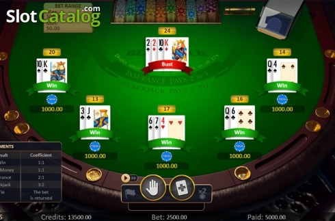 Скрин4. BlackJack High (Playson) слот