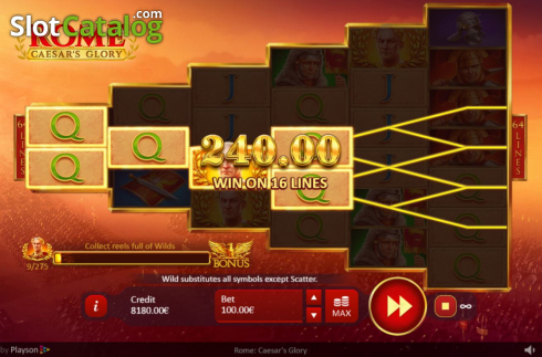 Скрин9. Rome: Caesars Glory слот