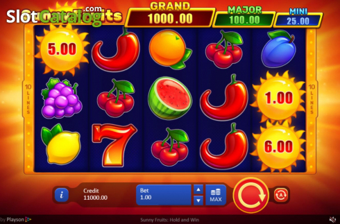 Скрин2. Sunny Fruits: Hold and Win слот