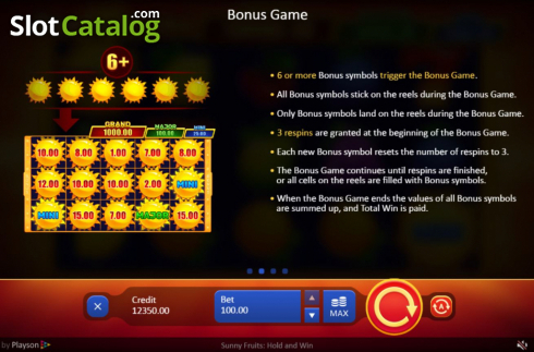 Скрин9. Sunny Fruits: Hold and Win слот
