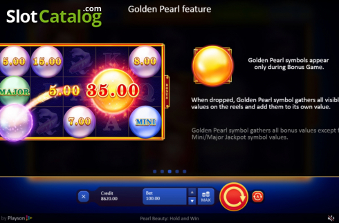 Скрин9. Pearl Beauty Hold and Win слот