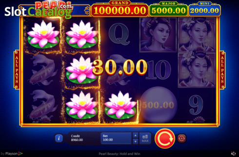 Скрин5. Pearl Beauty Hold and Win слот