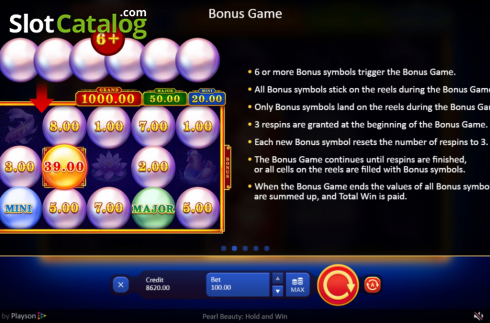 Скрин8. Pearl Beauty Hold and Win слот