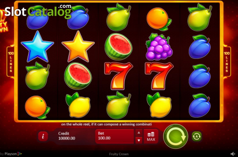 Скрин2. Fruity Crown слот