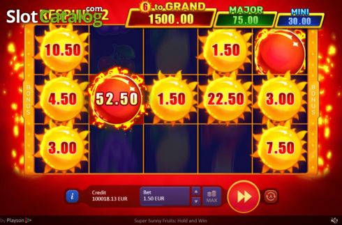 Скрин4. Super Sunny Fruits: Hold and Win слот