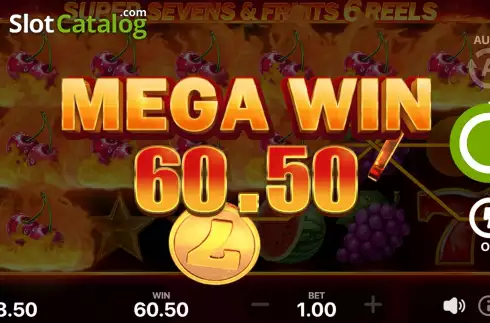 Скрин6. 5 Super Sevens and Fruits: 6 Reels слот