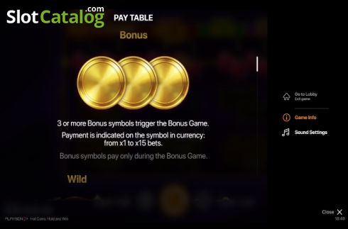 Скрин7. Hot Coins Hold and Win слот