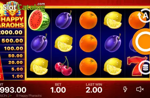 Скрин3. 9 Happy Pharaohs слот