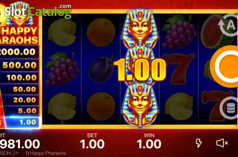 Скрин7. 9 Happy Pharaohs слот