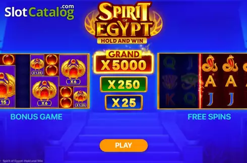 Скрин2. Spirit of Egypt Hold and Win слот