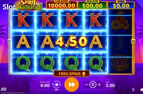 Скрин7. Spirit of Egypt Hold and Win слот