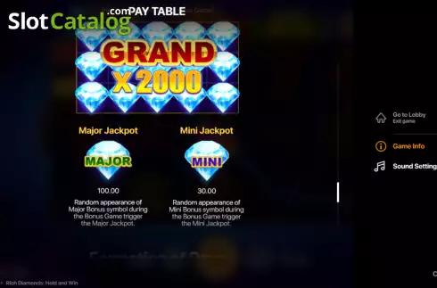 Скрин8. Rich Diamonds Hold and Win слот