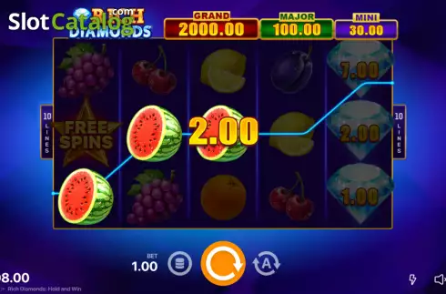 Скрин3. Rich Diamonds Hold and Win слот