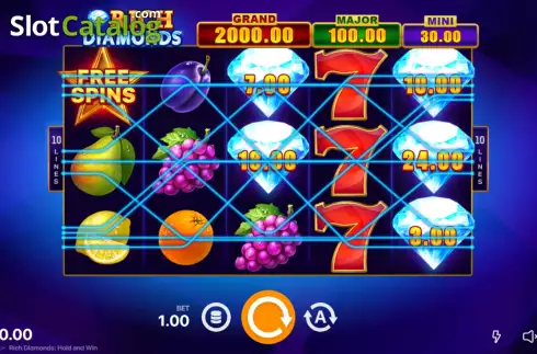 Скрин2. Rich Diamonds Hold and Win слот